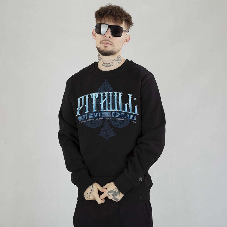 Bluza Pit Bull crewneck Blue Skull czarna