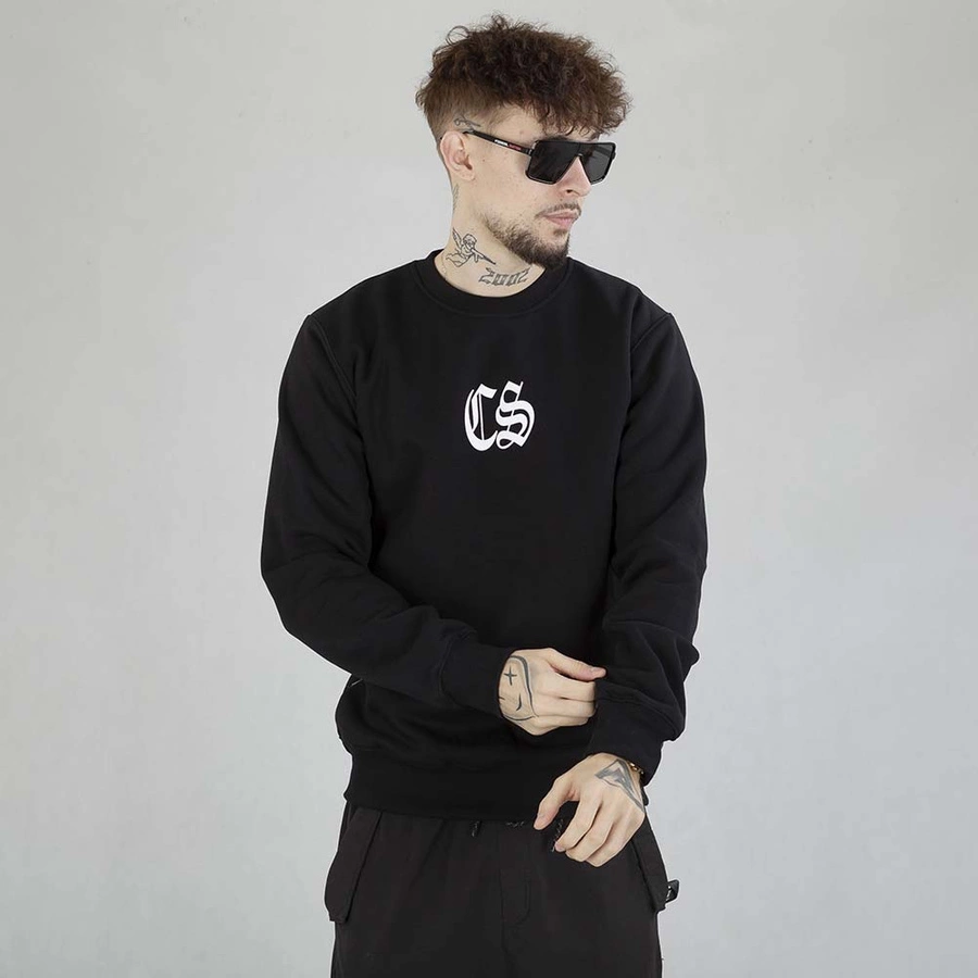 Bluza Crewneck Ciemna Strefa Gotyk czarno biała