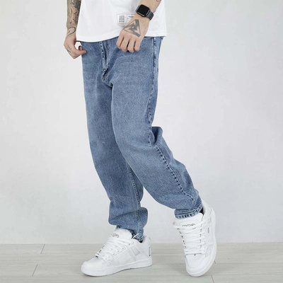 Spodnie Baggy Jigga Wear Carrot Crown niebieskie jeans