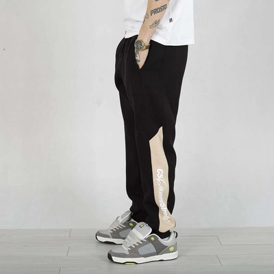 Spodnie dresowe Ciemna Strefa CS czarno beżowe