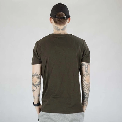 Koszulka Alpha Industries Label 118534 2 Pack czarna oliwka beżowy