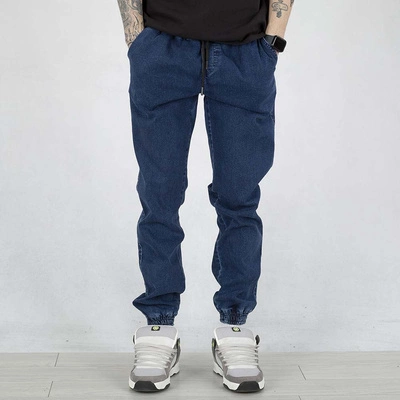 Spodnie Jigga Wear Crown Jogger Jeans Deep niebieskie