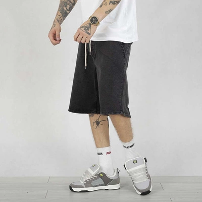 Krótkie Spodenki El Polako EP Skin Badge black washed jeans