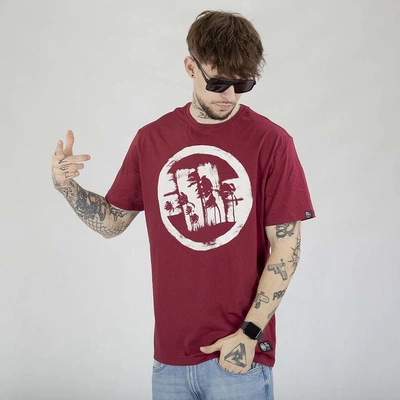 Koszulka Pit Bull Logo Palms bordowa