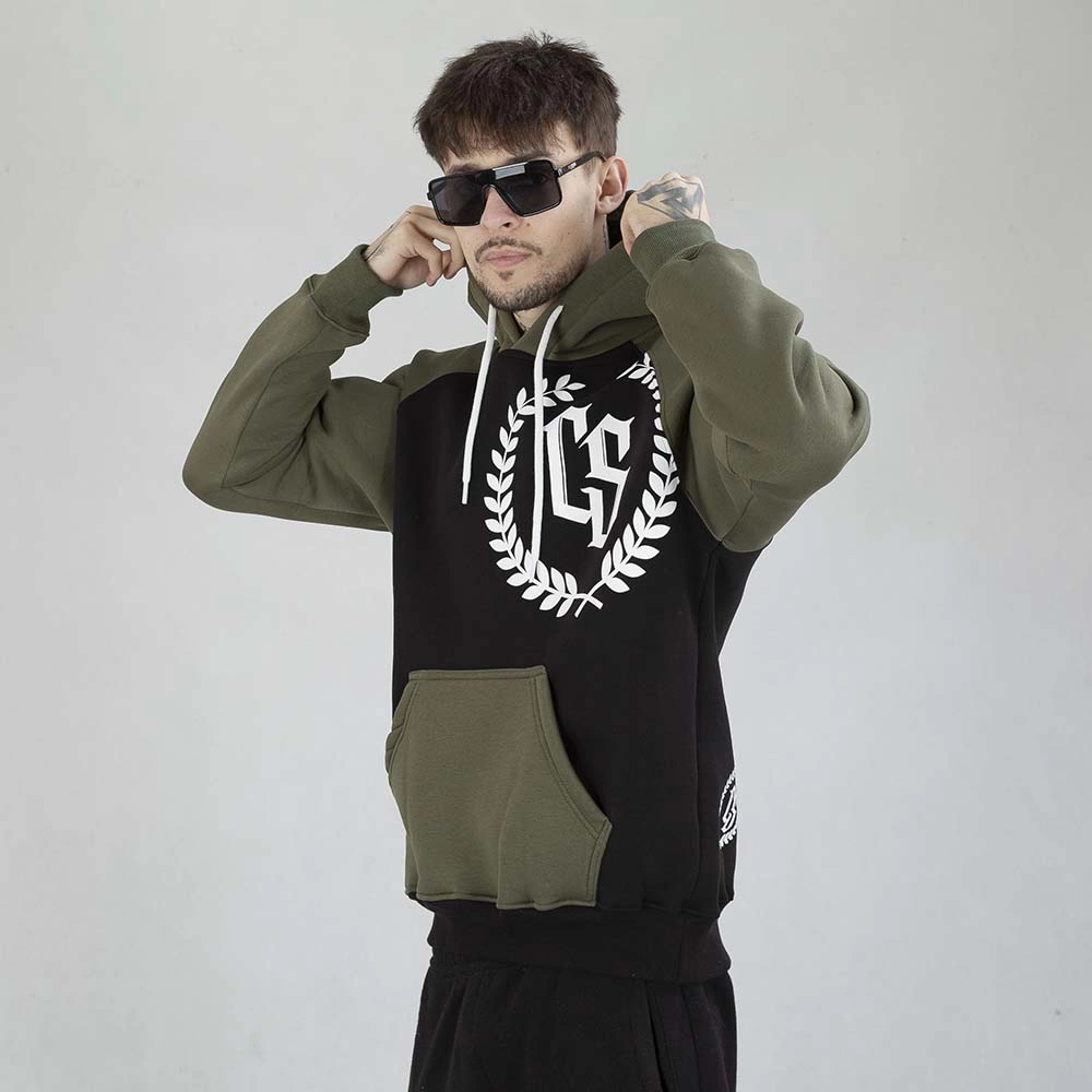 Bluza Hoodie Ciemna Strefa CS Reglan czarna khaki