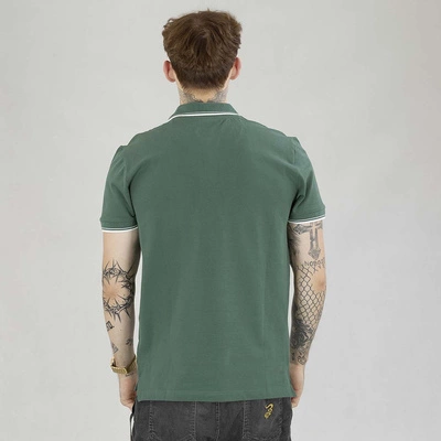 Koszulka Polo Pit Bull Regular Pique Stripes zielona