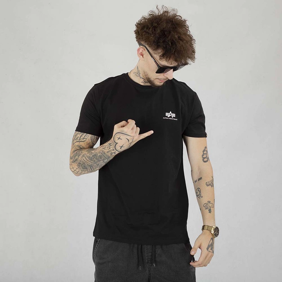 Koszulka Alpha Industries Basic Small Logo 188505C czarna