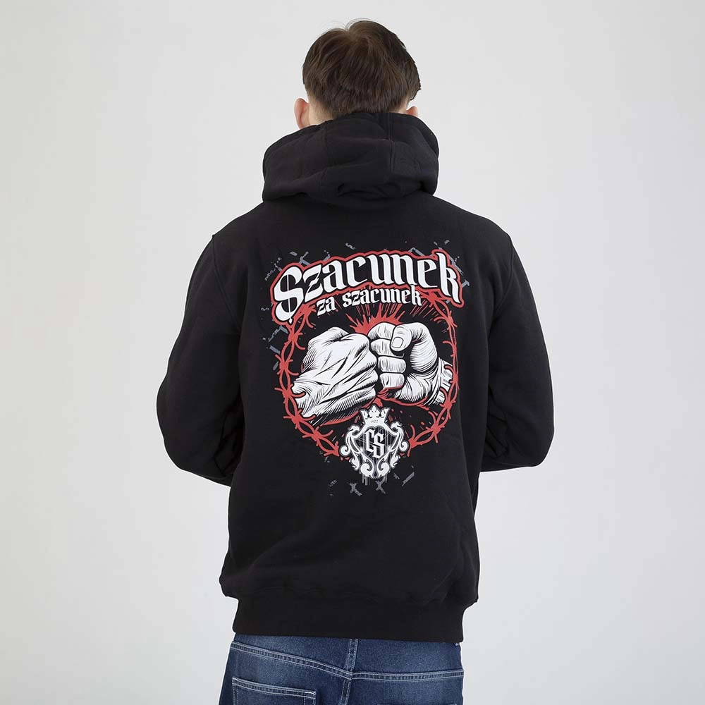 Bluza Hoodie Ciemna Strefa Szacunek czarna