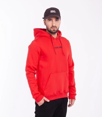 DIIL RACTER Bluza z Kapturem Czerwony