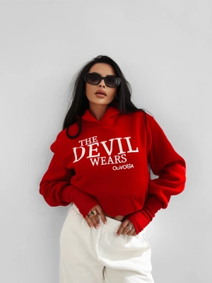Bluza Olavoga Hoodie Sassy Muse czerwona
