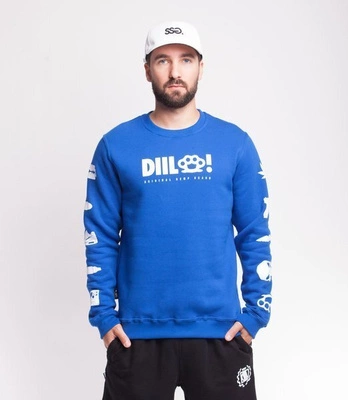 DIIL TRANSPARENT Bluza bez Kaptura Niebieski