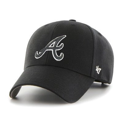 Czapka 47 Brand MLB Atlanta Braves '47 MVP Snapback czarna B-MVPSP01WBP-BK