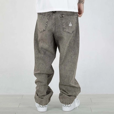 Spodnie Baggy Jigga Wear Crown jasne brązowe