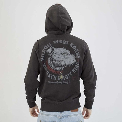 Bluza Pit Bull Hoodie ZIP Strenght & Respect sprana grafitowa