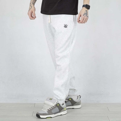 Spodnie Dresowe Jigga Wear Black Crown jasne szare
