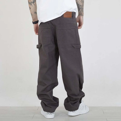 Spodnie Regular Prosto Utility sprane ciemne szare