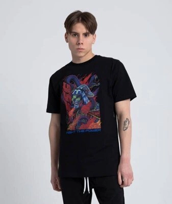 Smoke Story FIGHT THE POWER T-Shirt Czarny