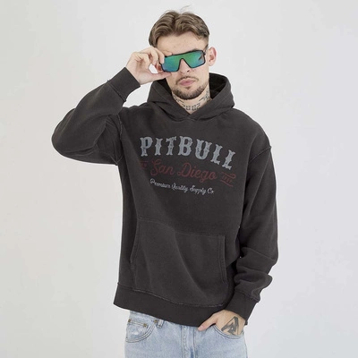 Bluza Pit Bull Hoodie Strenght & Respect sprana grafitowa