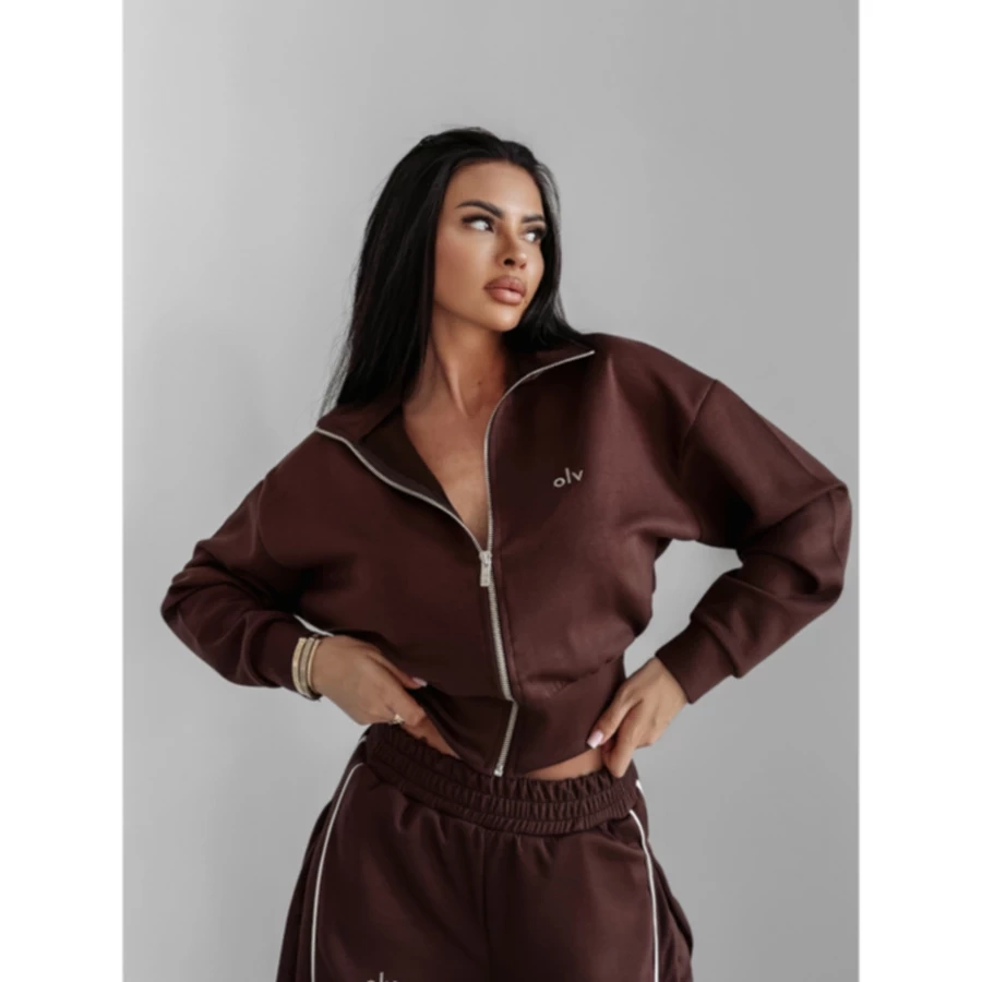 Bluza Olavoga ZIP Silent Storm brązowa