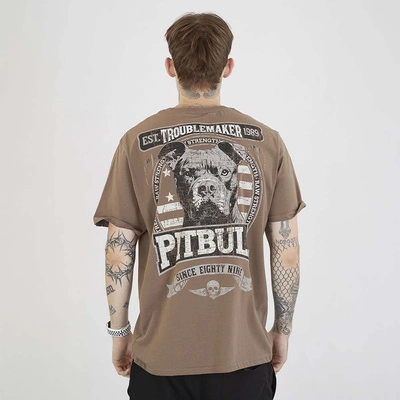 Koszulka Pit Bull Troublemaker ciemna brązowa