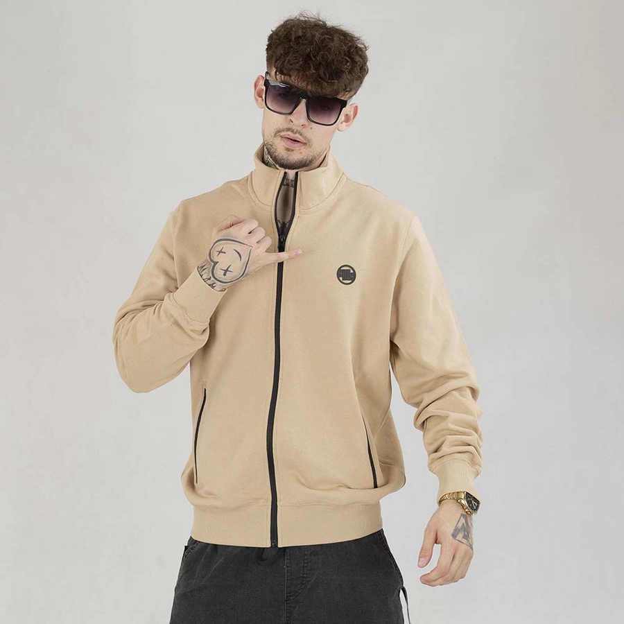 Bluza Pit Bull Crewneck ZIP Terry Small Logo beżowa