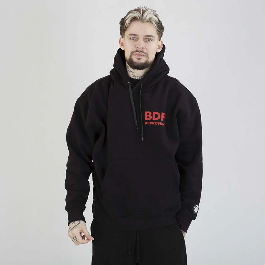 Bluza Brain Dead Familia Hoodie Hate czarna