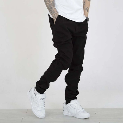 Spodnie Grube Lolo Dymek Back Haft czarno złote