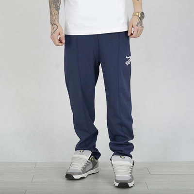 Spodnie Dresowe Grube Lolo Logo Dymek niebieskie