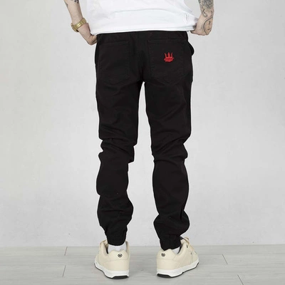 Spodnie Jigga Wear Jogger Crown czarno czerwone