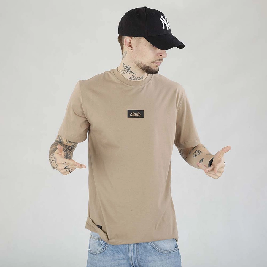 Koszulka Elade Box Logo 3D beżowa