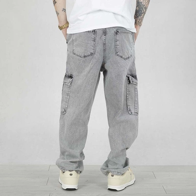 Spodnie Baggy Cargo I8 Denim BAG30 light grey