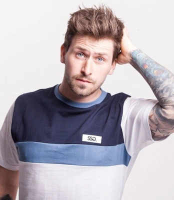 Smoke Story CUT COLOR T-Shirt Biały/Granatowy