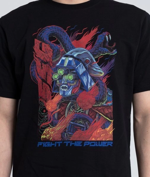 Smoke Story FIGHT THE POWER T-Shirt Czarny