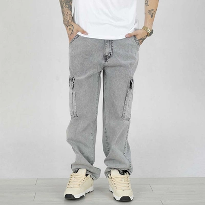 Spodnie Baggy Cargo I8 Denim BAG30 light grey