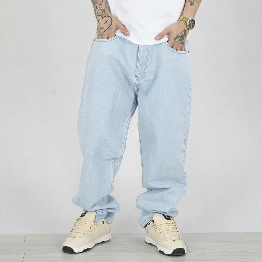 Spodnie Baggy Jigga Wear Crown Jeans light blue