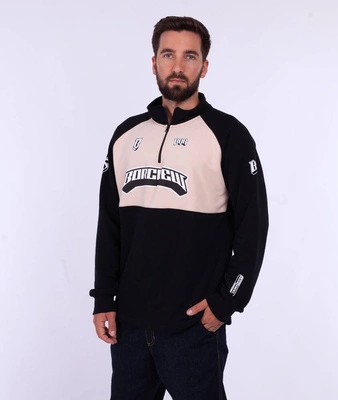 Biuro Ochrony Rapu Bluza Stójka Czarny/Beżowy