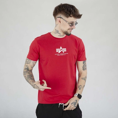 Koszulka Alpha Industries Basic T ML 118533 czerwona