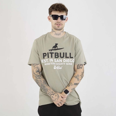 Koszulka Pit Bull Surfing Dog szarozielona