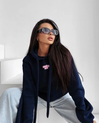 Bluza Olavoga Hoodie Frost Layer granatowa