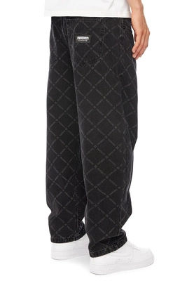 Spodnie Mass Jeans Extra Baggy Fit Monogram czarne sprane