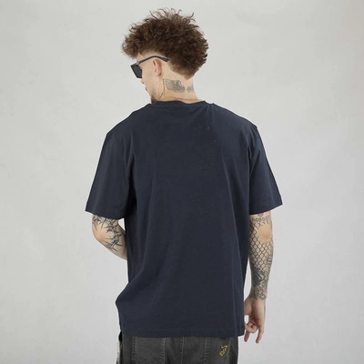 Koszulka SikSilk Varsity Oversized SS-23689 granatowa