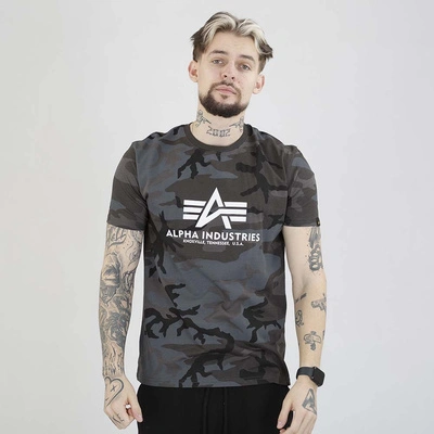 Koszulka Alpha Industries Basic 100501C czarna camo