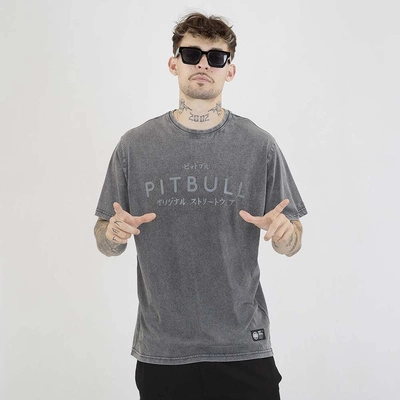Koszulka Pit Bull Mt.Fuji washed szara