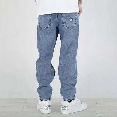 Spodnie Baggy Jigga Wear Carrot Crown niebieskie jeans