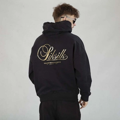 Bluza Hoodie SikSilk Graphic SS-26864 czarna