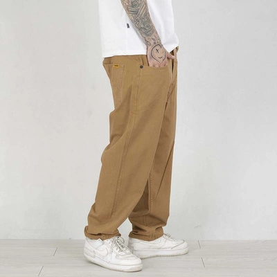 Spodnie Mass Pants Baggy Fit Slang brązowe