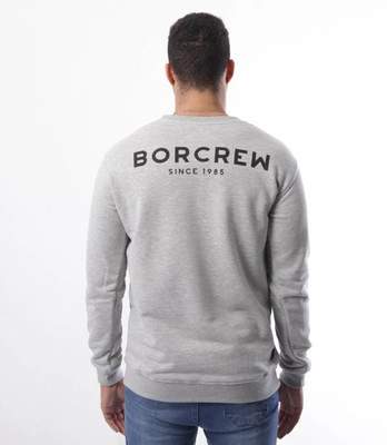 Biuro Ochrony Rapu-Classic BorCrew Bluza Jasny Szary