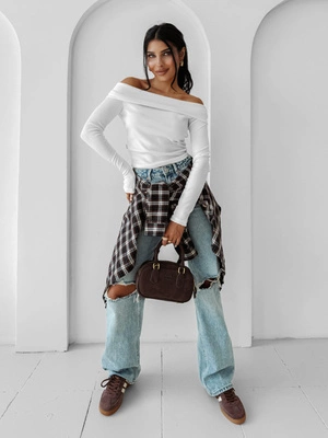 Bluzka Olavoga Creamed Fog ecru