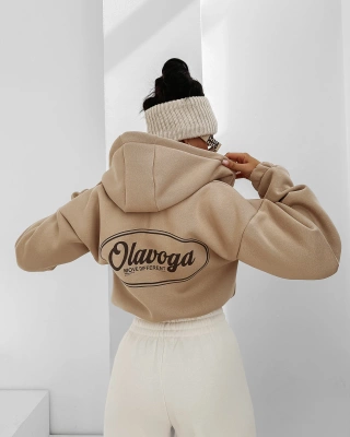 Bluza Olavoga Hoodie ZIP Creativa beżowa