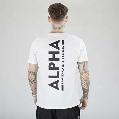 Koszulka Alpha Industries Back Print 1285027 biała